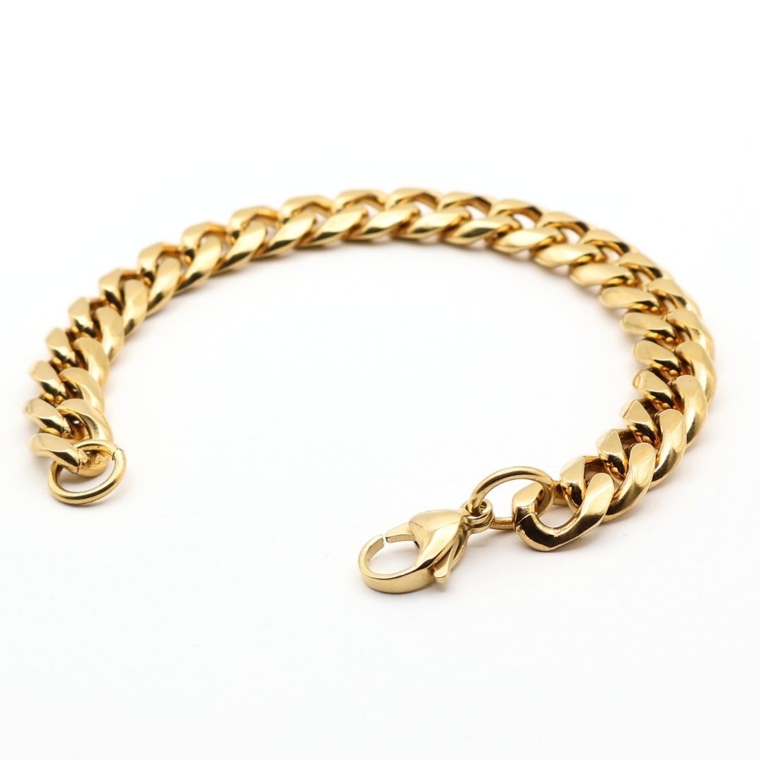 Pulsera "Cubana dorada clásica"