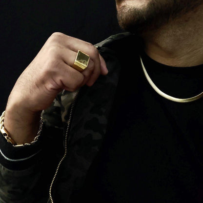 Anillo "Espejo dorado" - Gran Cuervo Joyería
