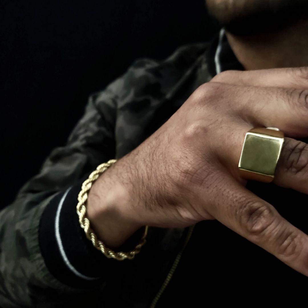 Anillo "Espejo dorado" - Gran Cuervo Joyería