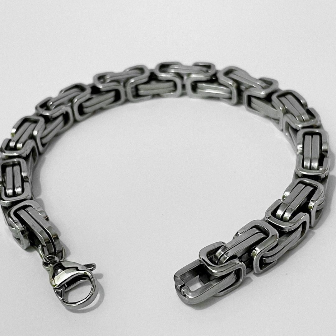 Pulsera "Silver Biker" - Gran Cuervo Joyería