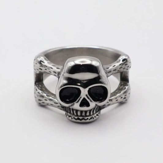 Anillo "Hueso y cráneo" - Gran Cuervo Joyería