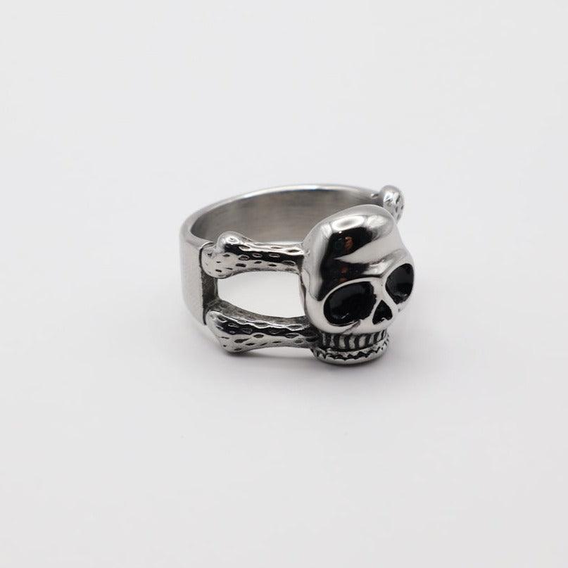 Anillo "Hueso y cráneo" - Gran Cuervo Joyería